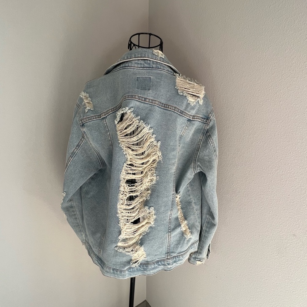 Distressed Jean Jacket - Picture 5 of 7